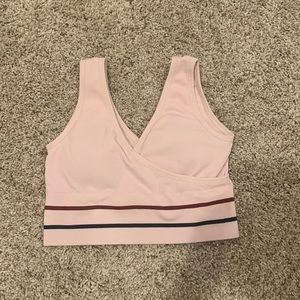 Zyia Pink Waffle Knit Longline Bra